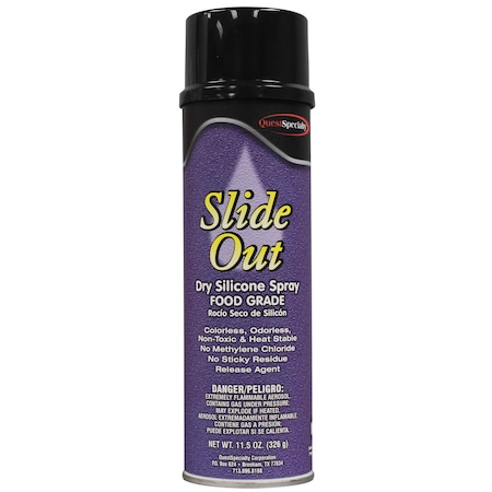 SLIDE OUT Dry Silicone Spray Food Grade, 20oz, 12PK